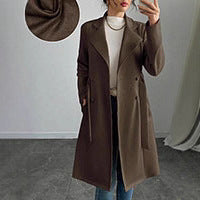 Damer elegant trenchcoat med dubbel knappslå och midjebälte Mirla-Eva Jonsson