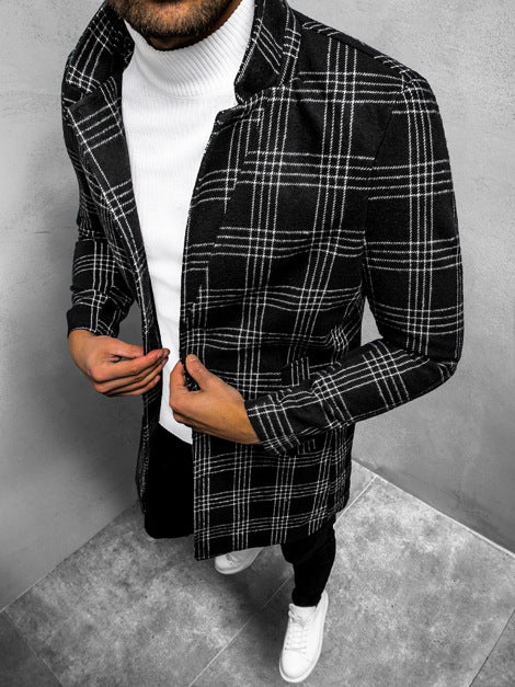 Damer elegant trenchcoat med fint rutmönster och figursydd passform Eva Jonsson-Eva Jonsson