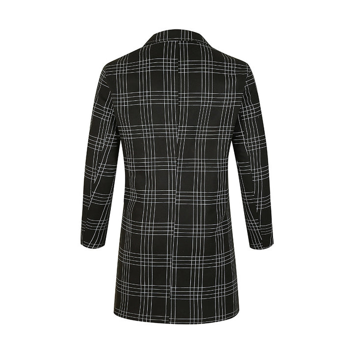 Damer elegant trenchcoat med fint rutmönster och figursydd passform Eva Jonsson-Eva Jonsson