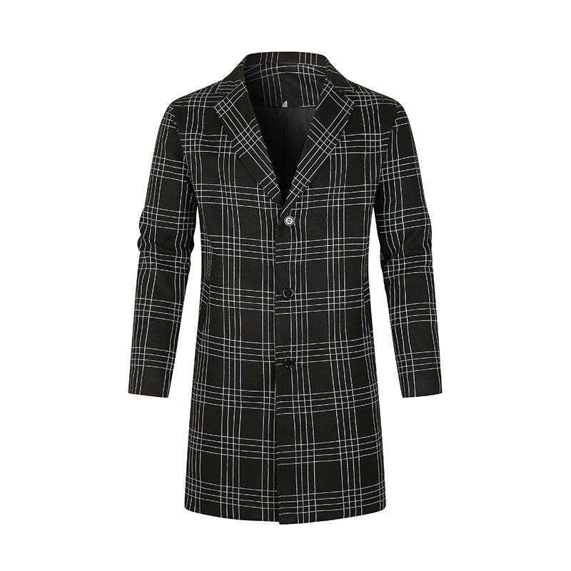 Damer elegant trenchcoat med fint rutmönster och figursydd passform Eva Jonsson-Eva Jonsson