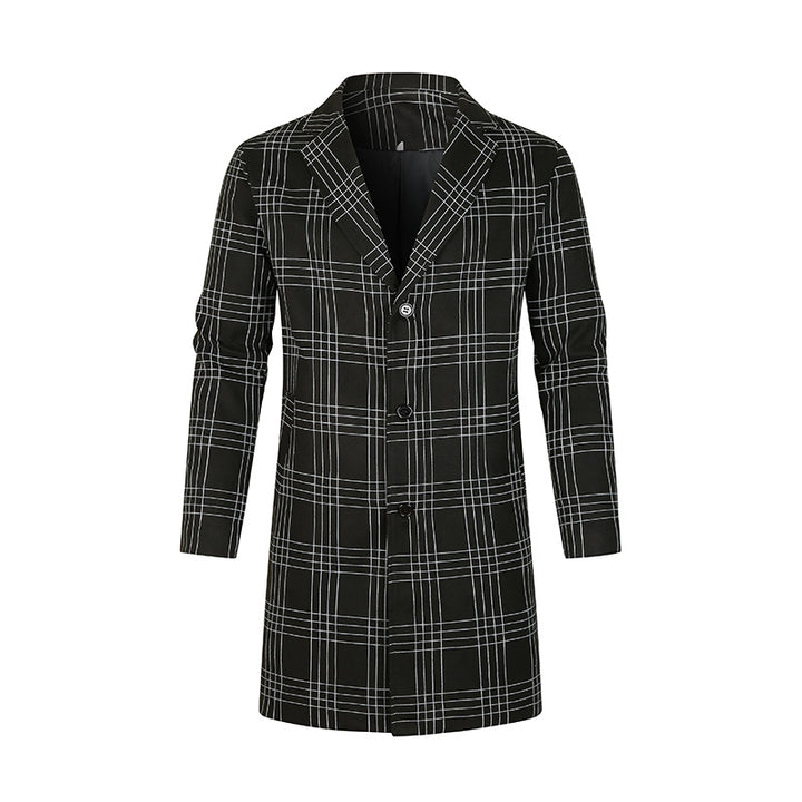 Damer elegant trenchcoat med fint rutmönster och figursydd passform Eva Jonsson-Eva Jonsson
