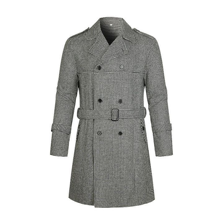 Damer elegant trenchcoat med fint rutmönster och figursydd passform Eva Jonsson-Eva Jonsson