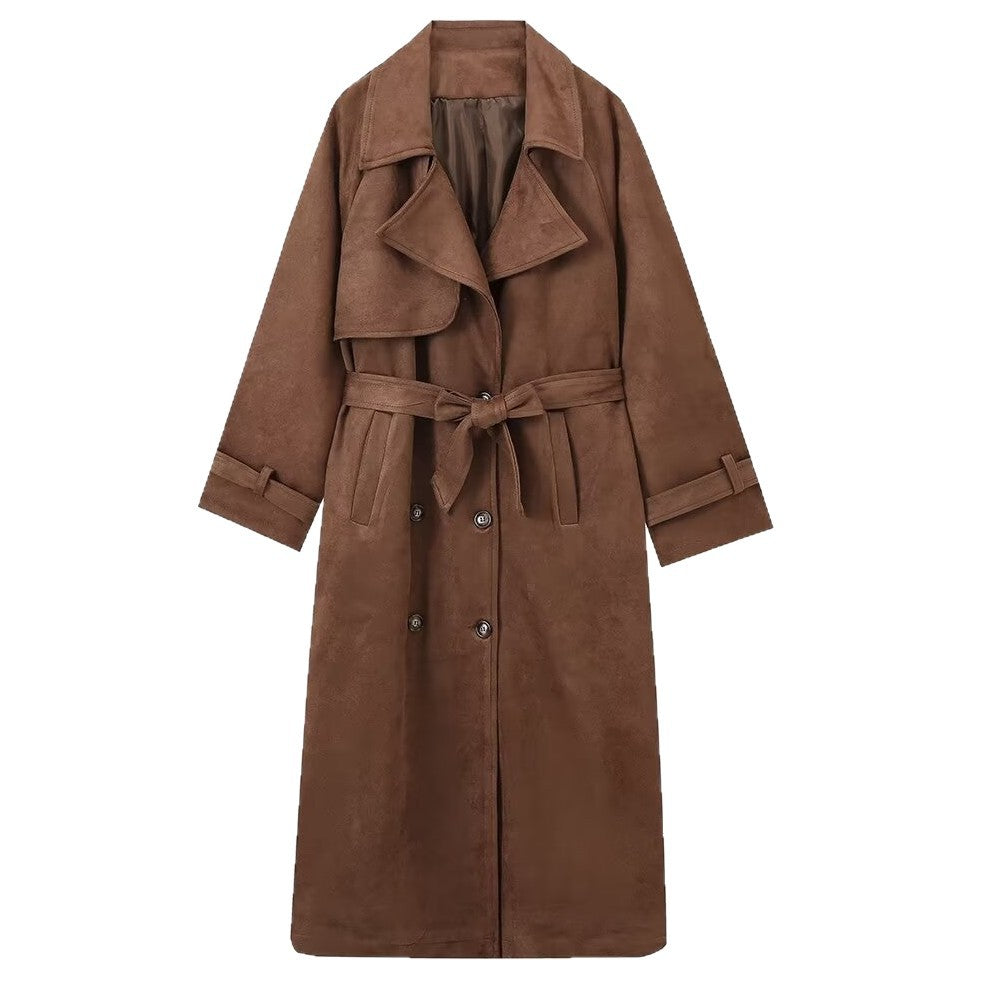 Damer elegant trenchcoat med flödande snitt och justerbart bälte Mirla-Eva Jonsson