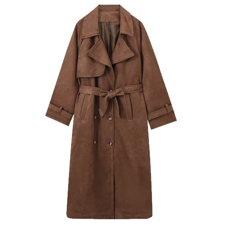 Damer elegant trenchcoat med flödande snitt och justerbart bälte Mirla-Eva Jonsson