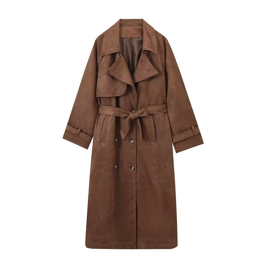 Damer elegant trenchcoat med fodrad krage och praktiska fickor Eva Jonsson-Eva Jonsson