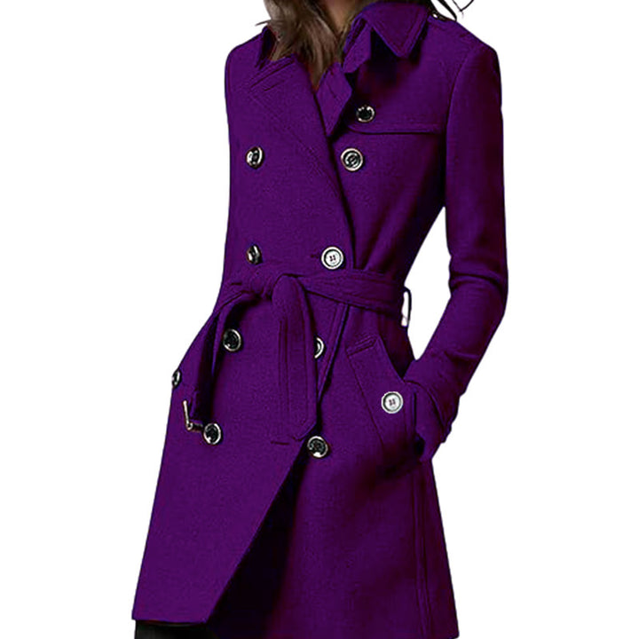 Damer elegant trenchcoat med formbar bälte och praktiska fickor Mirla-Eva Jonsson