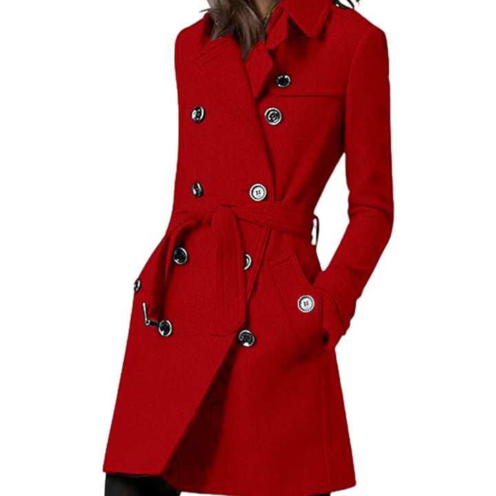 Damer elegant trenchcoat med formbar bälte och praktiska fickor Mirla-Eva Jonsson
