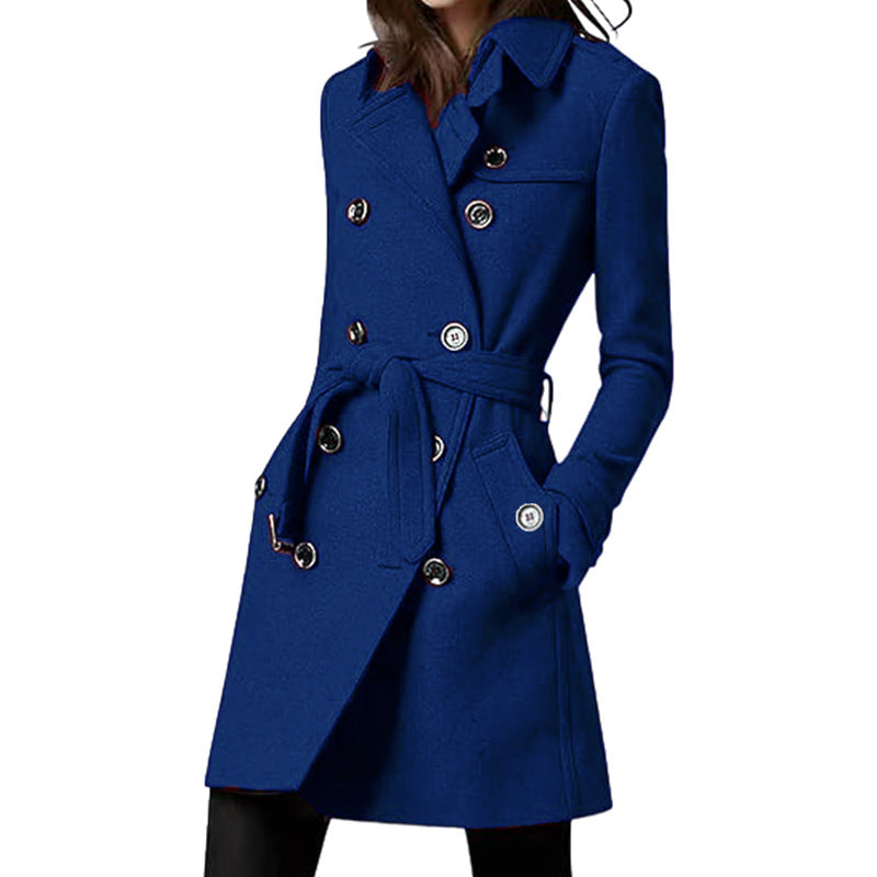 Damer elegant trenchcoat med formbar bälte och praktiska fickor Mirla-Eva Jonsson