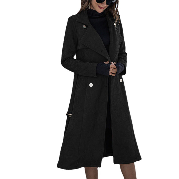 Damer elegant trenchcoat med lyxigt foder och stiliga slag Mirla-Eva Jonsson