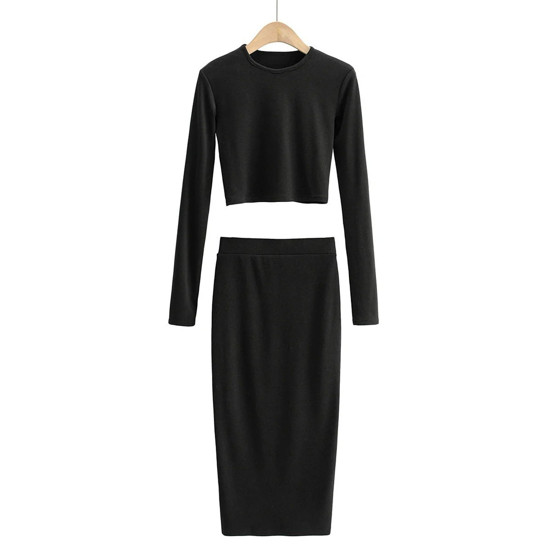Damer elegant tröja- och kjol-set Eva Jonsson-Eva Jonsson
