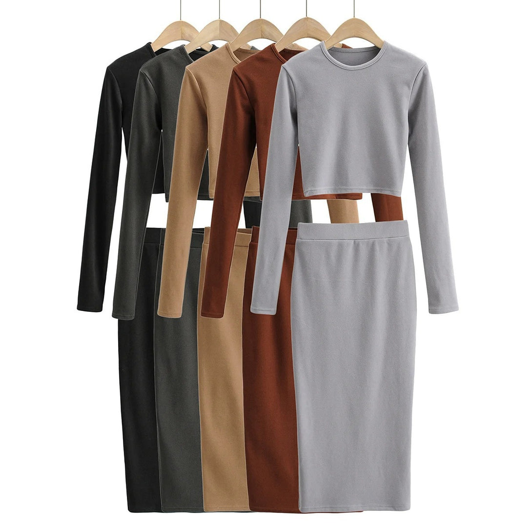 Damer elegant tröja- och kjol-set Eva Jonsson-Eva Jonsson