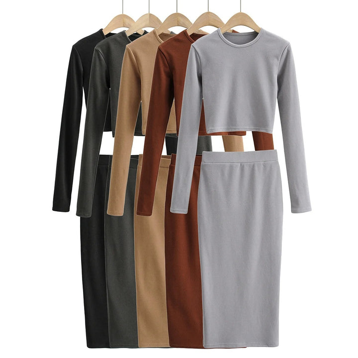 Damer elegant tröja- och kjol-set Eva Jonsson-Eva Jonsson