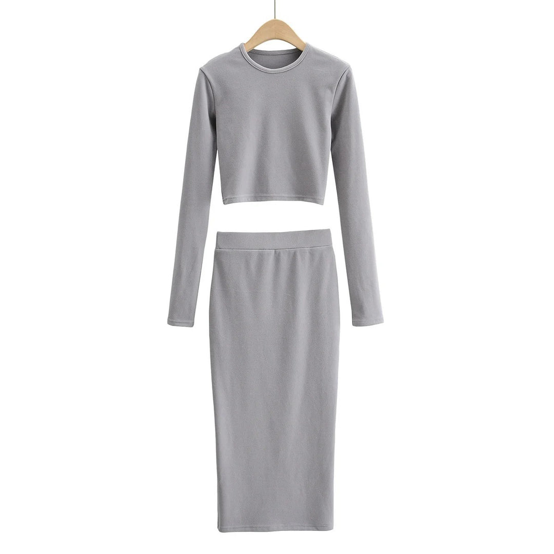 Damer elegant tröja- och kjol-set Eva Jonsson-Eva Jonsson