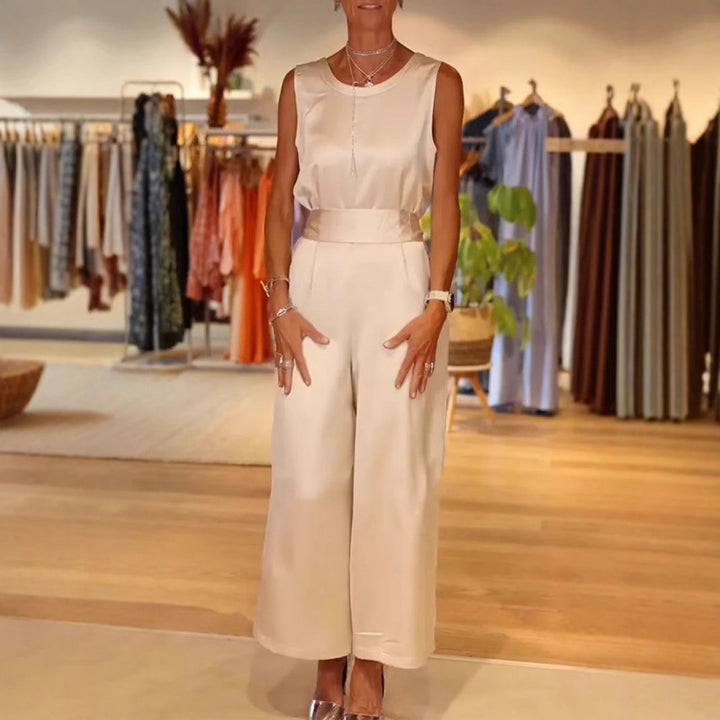 Damer elegant tvådelad set i flytande tyg Mirla-Eva Jonsson