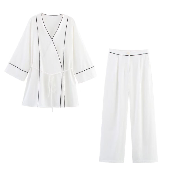 Damer elegant tygbyxa med hög midja och veck Mirla-Eva Jonsson