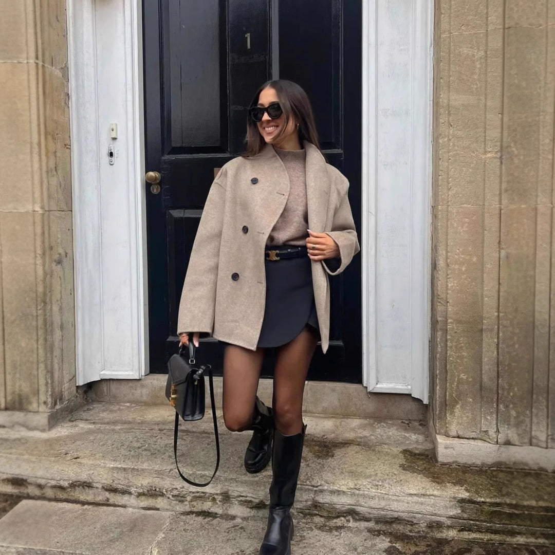 Damer elegant ull ytterjacka Mirla-Eva Jonsson