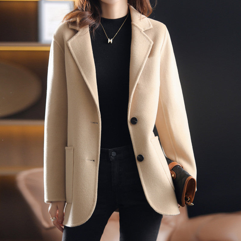 Damer elegant ullblazer med praktiska fickor Mirla-Eva Jonsson