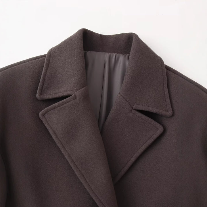 Damer elegant ulljacka med modern revers Mirla-Eva Jonsson