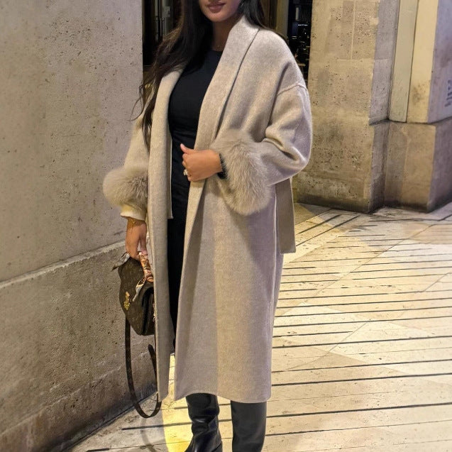 Damer elegant ulljacka med vid passform Mirla-Eva Jonsson