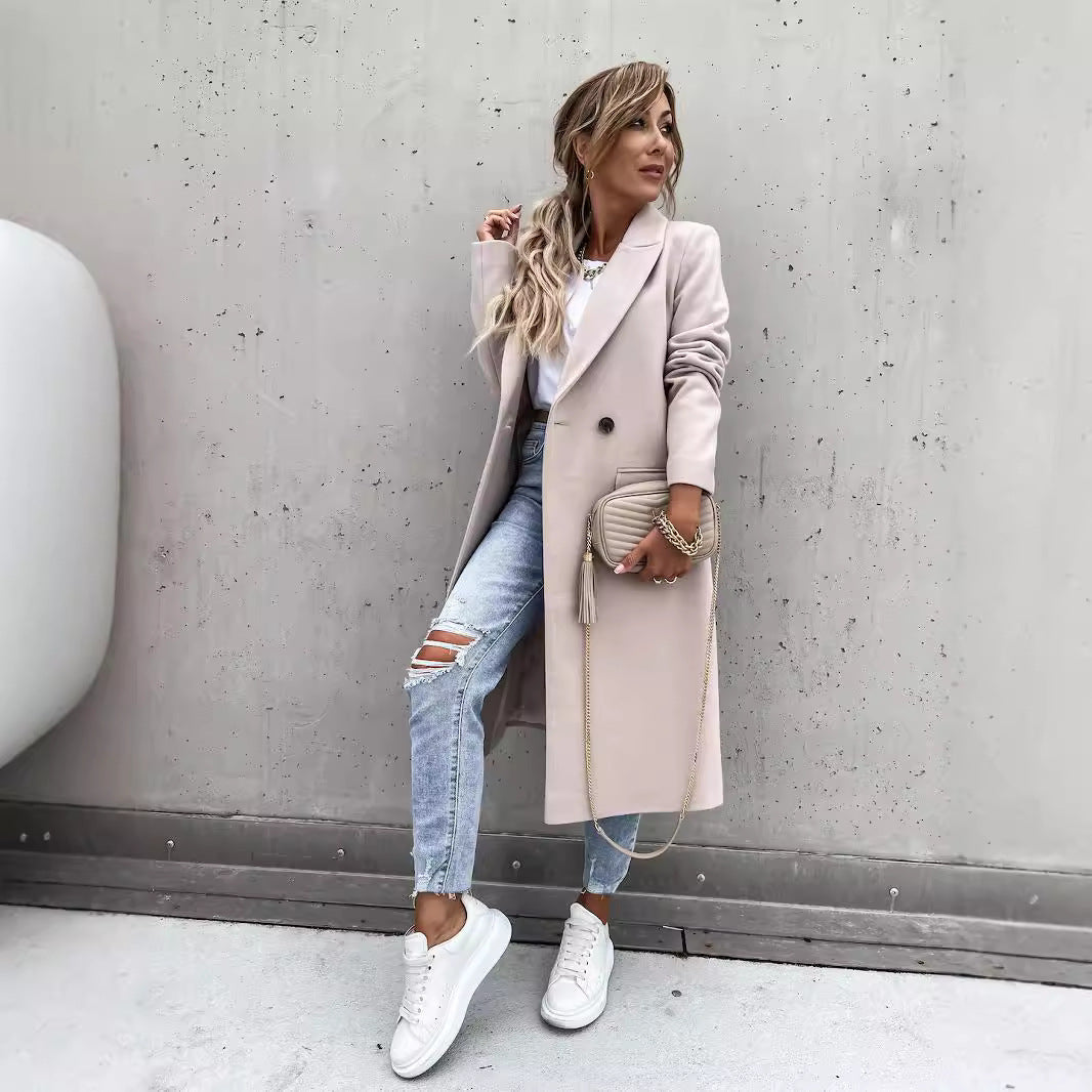 Damer elegant ullkappa i oversized stil Mirla-Eva Jonsson