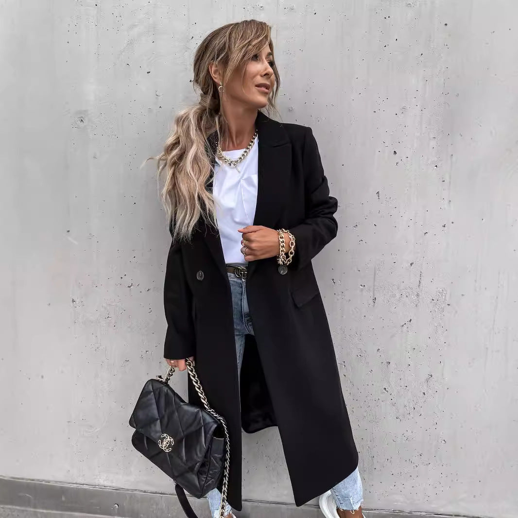 Damer elegant ullkappa i oversized stil Mirla-Eva Jonsson