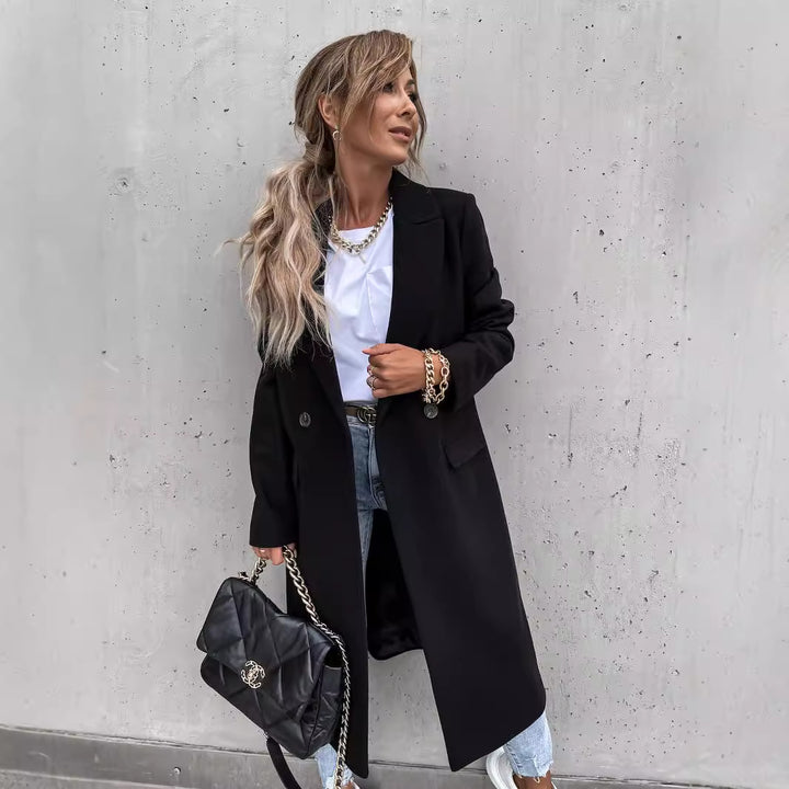 Damer elegant ullkappa i oversized stil Mirla-Eva Jonsson