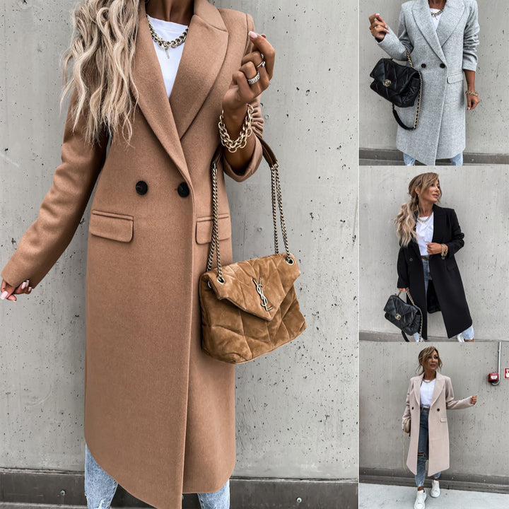 Damer elegant ullkappa i oversized stil Mirla-Eva Jonsson