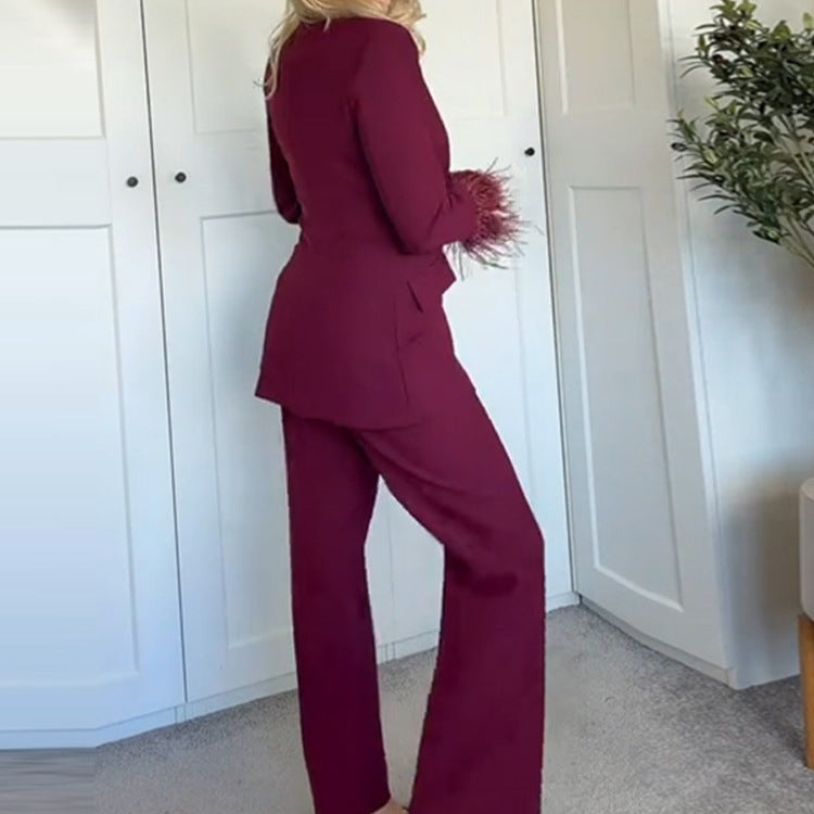 Damer elegant vid byxdress med sidofickor och hög midja Mirla-Eva Jonsson