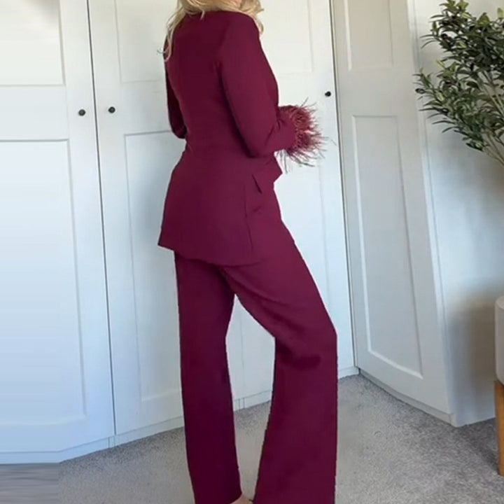 Damer elegant vid byxdress med sidofickor och hög midja Mirla-Eva Jonsson