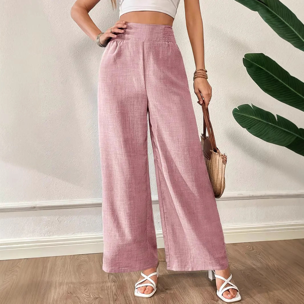 Damer elegant vid linnebyxor med elastisk midja Mirla-Eva Jonsson