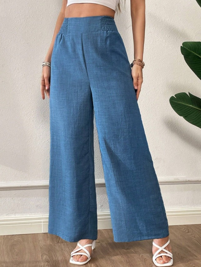 Damer elegant vid linnebyxor med elastisk midja Mirla-Eva Jonsson