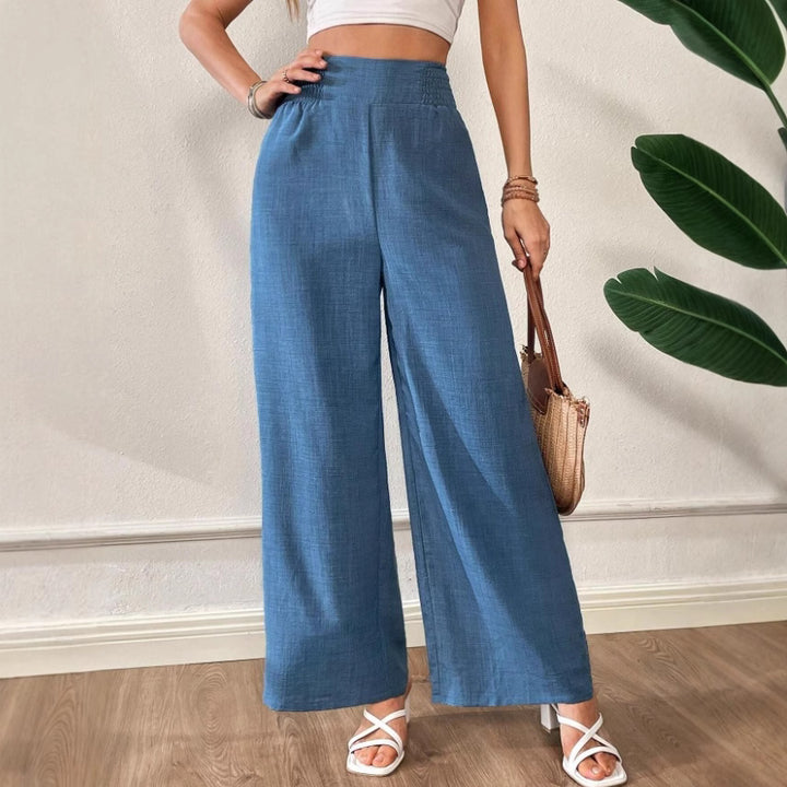 Damer elegant vid linnebyxor med elastisk midja Mirla-Eva Jonsson