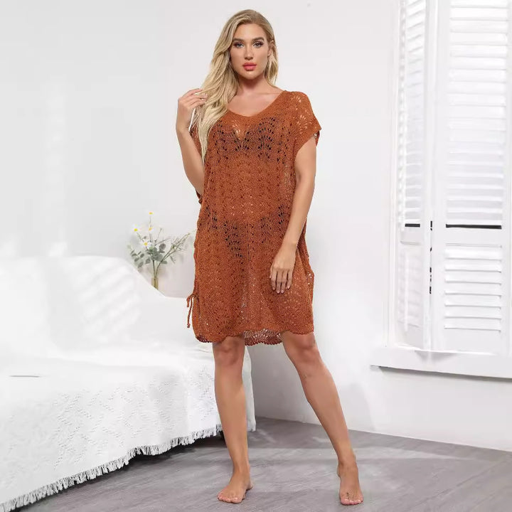 Damer elegant virkad strandöverdrag Mirla-Eva Jonsson