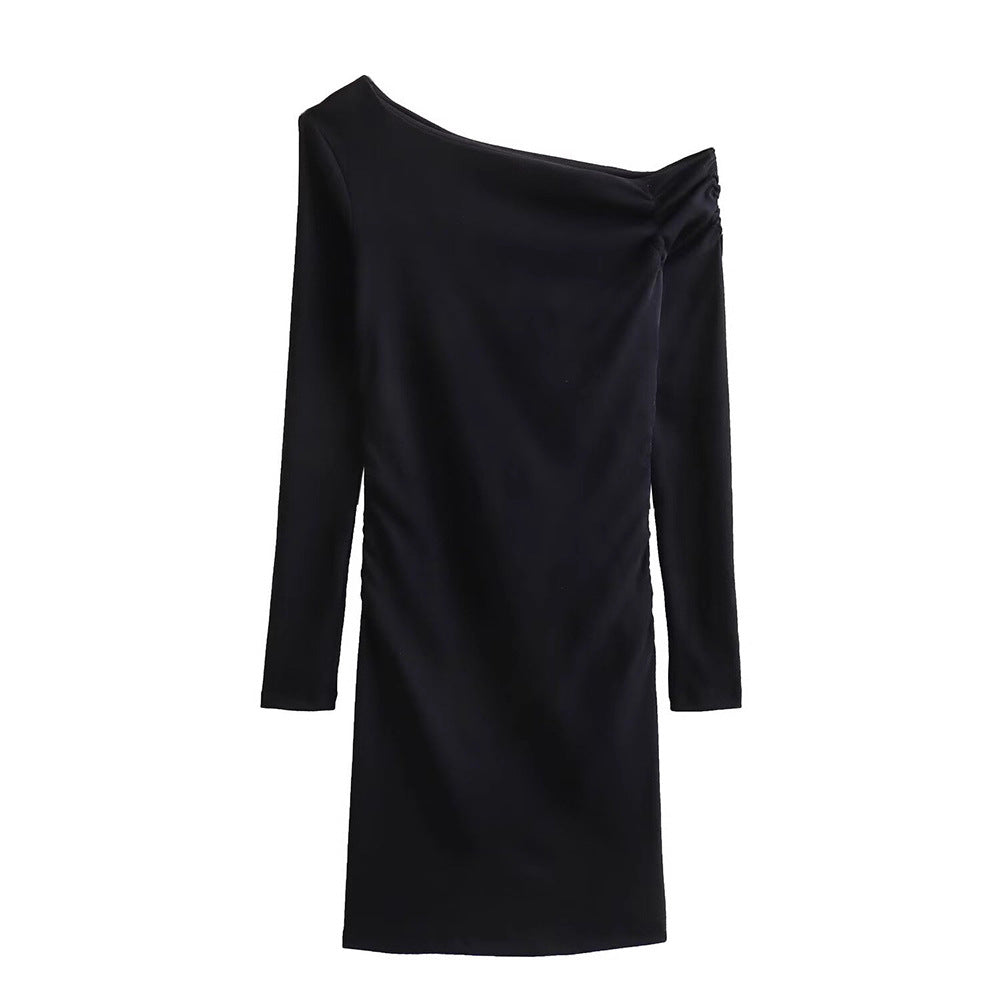 Damer elegant wrap dress med asymmetrisk urringning Eva Jonsson-Eva Jonsson