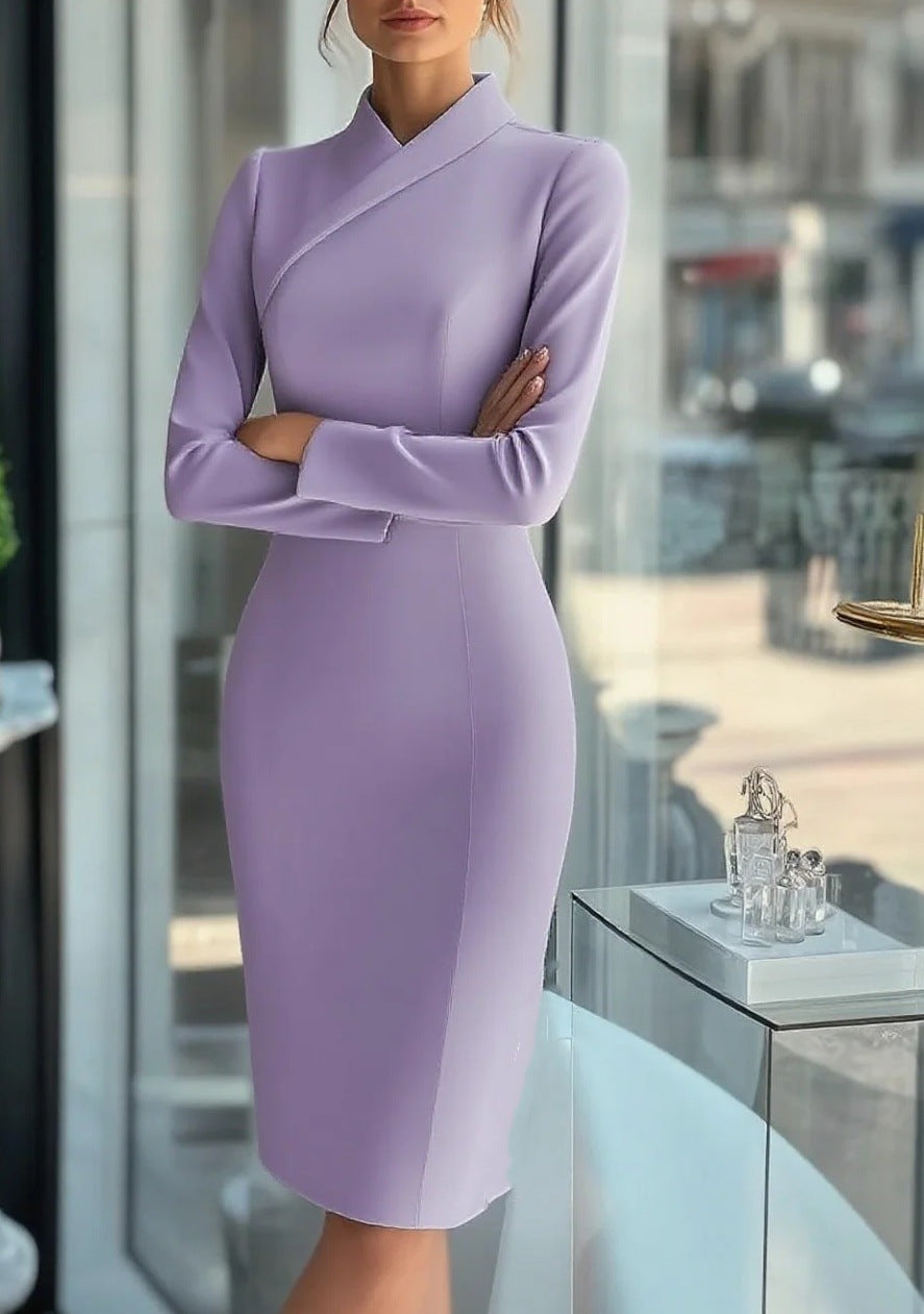 Damer elegant wrap klänning med raffinerad midja Mirla-Eva Jonsson