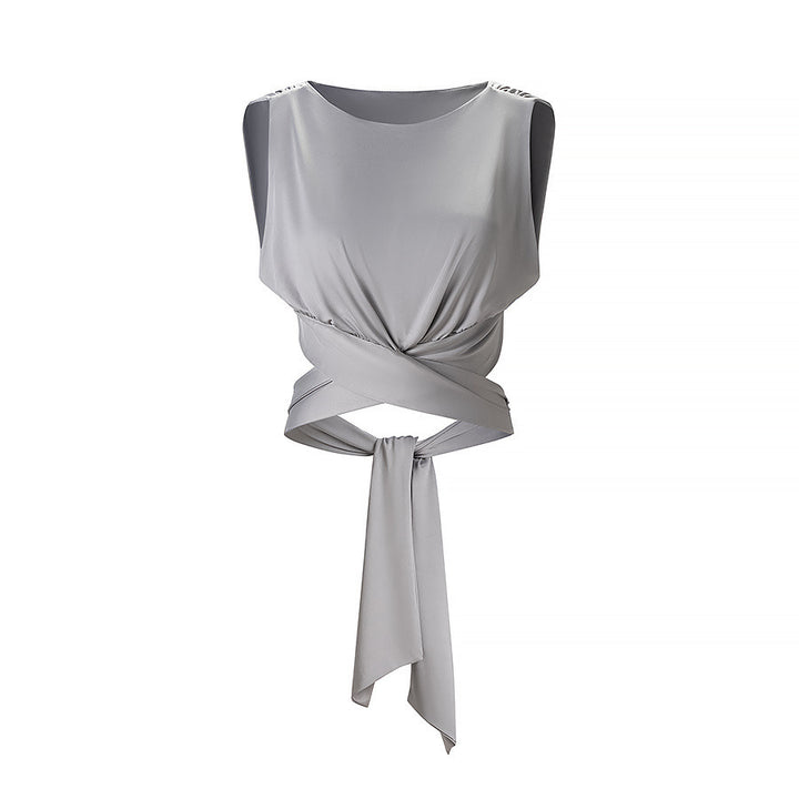 Damer elegant wrap top och maxilång kjol med paljettmidja Mirla-Eva Jonsson