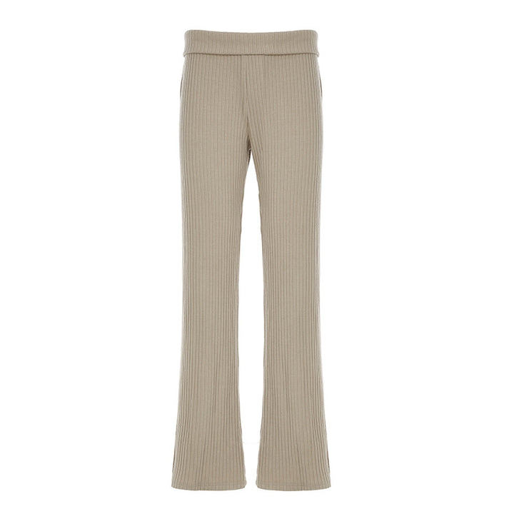 Damer eleganta Flared-Leggings i elastiskt stickat material Mirla-Eva Jonsson