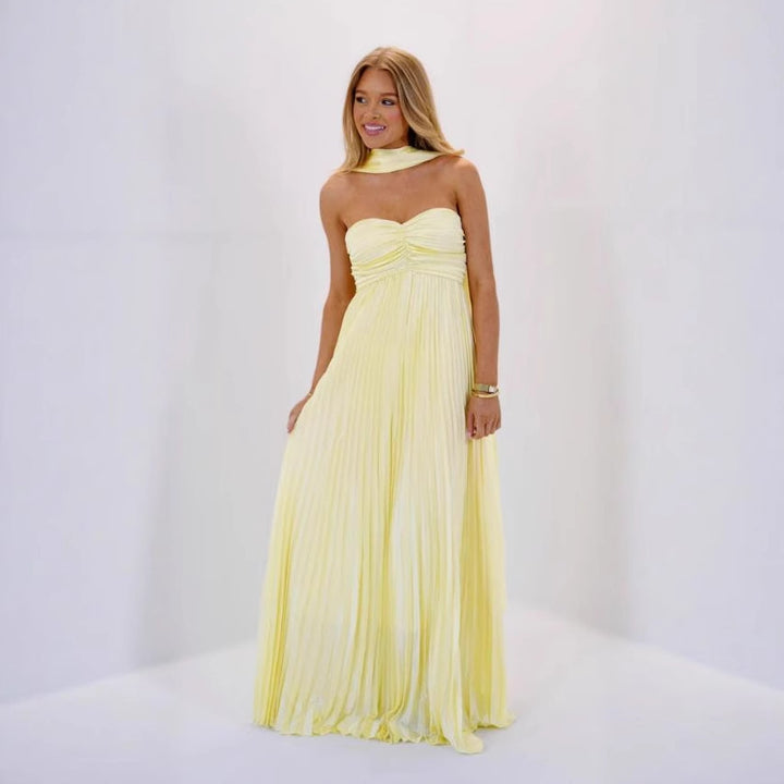 Damer eleganta Maxi kjolar med veck Mirla-Eva Jonsson