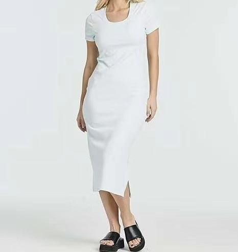 Damer eleganta Midi-klänning med korta ärmar Eva Jonsson-Eva Jonsson