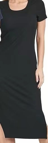 Damer eleganta Midi-klänning med korta ärmar Eva Jonsson-Eva Jonsson