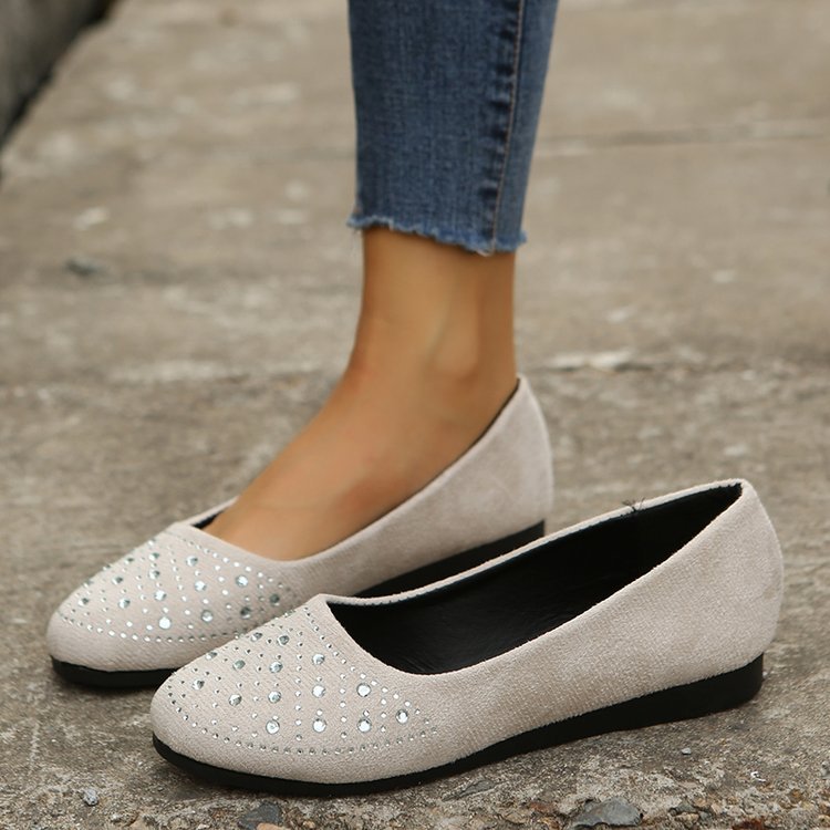 Damer eleganta ballerinas med glittrande strassdetalj och bekväm sula Mirla-Eva Jonsson