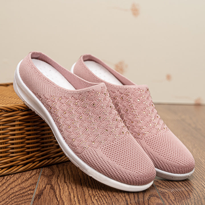 Damer eleganta och bekväma tofflor med strassprydnader Eva Jonsson-Eva Jonsson