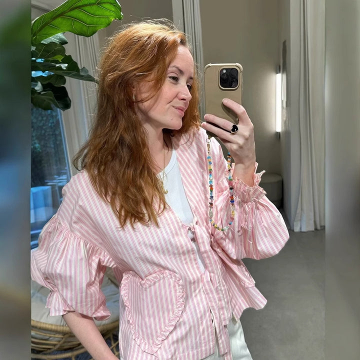 Damer eleganta randiga byxor Eva Jonsson-Eva Jonsson