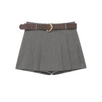 Damer eleganta shorts med dekorativt bälte Mirla-Eva Jonsson
