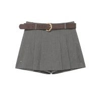 Damer eleganta shorts med dekorativt bälte Mirla-Eva Jonsson