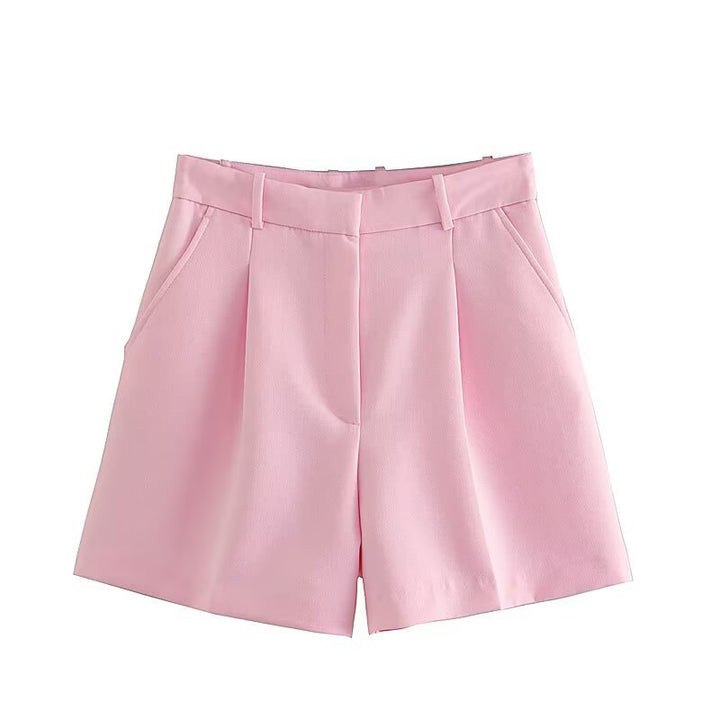 Damer eleganta shorts med hög midja och praktiska sidofickor Mirla-Eva Jonsson