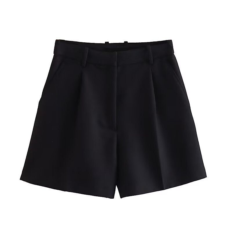 Damer eleganta shorts med hög midja och praktiska sidofickor Mirla-Eva Jonsson