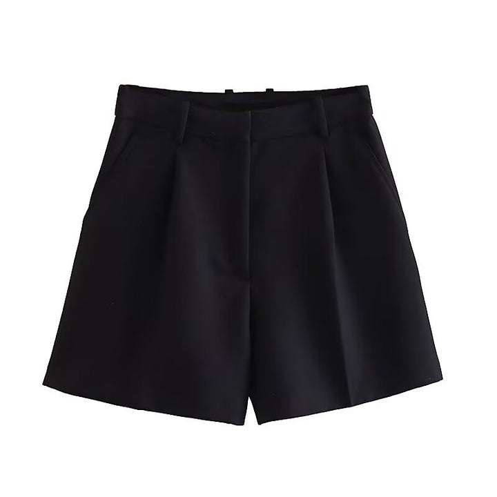 Damer eleganta shorts med hög midja och praktiska sidofickor Mirla-Eva Jonsson