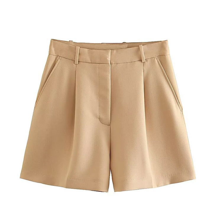 Damer eleganta shorts med hög midja och praktiska sidofickor Mirla-Eva Jonsson