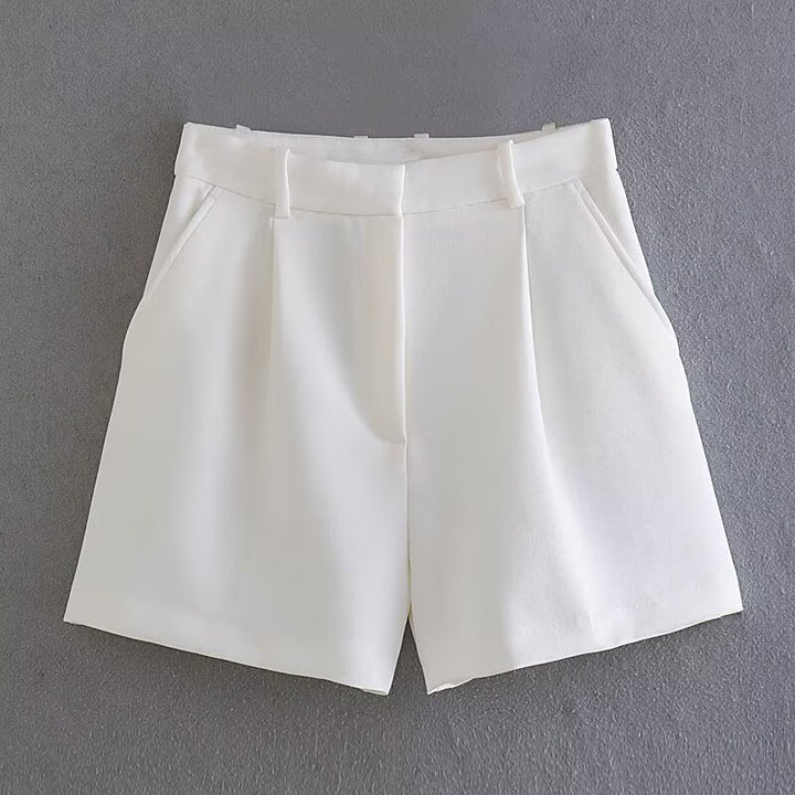 Damer eleganta shorts med hög midja och praktiska sidofickor Mirla-Eva Jonsson